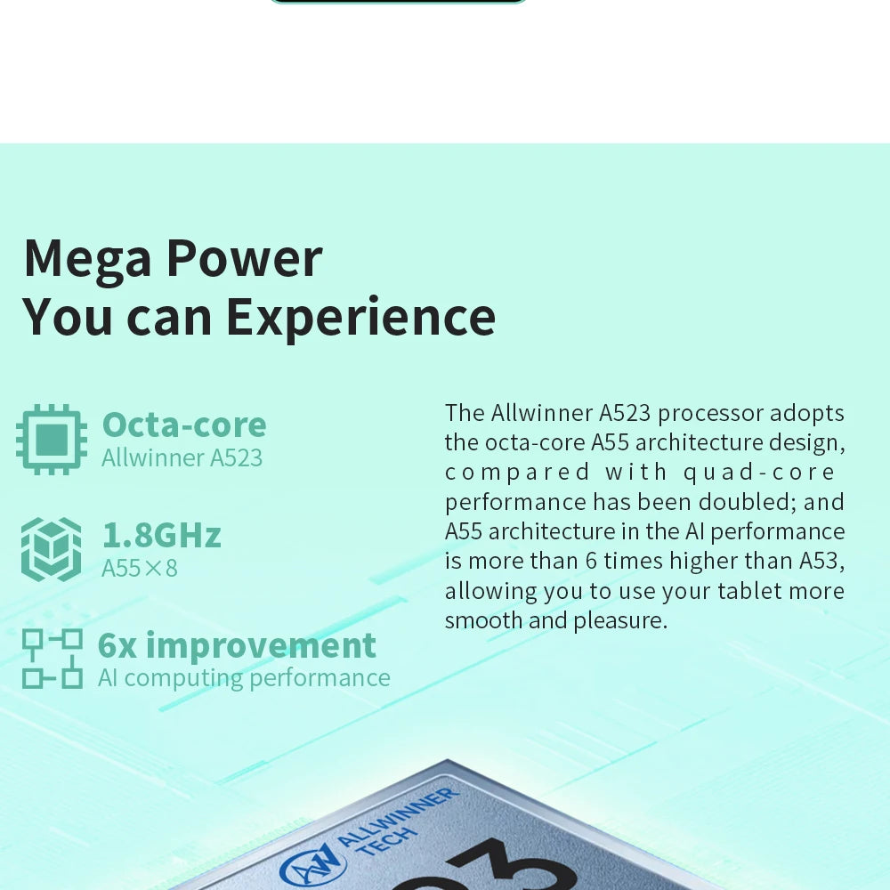 Teclast P85T 2024 Tablet Allwinner A523 8-core 1.8GHz/ 10GB(4GB+6GB) RAM/64GB ROM/8 Inch 800×1280iPS/WIFI5G/4G/5000mAh/Type-C/0.