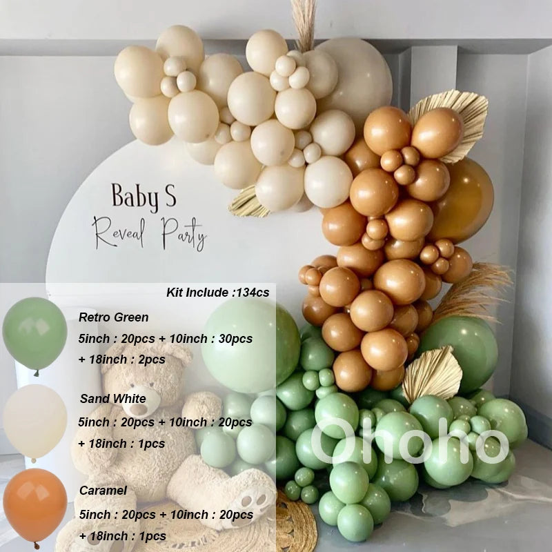 Kaffeebraun Beige Ballon Girlande Bogen Kit Oh Babyparty Dekoration Rustikale Hochzeit Kindergeburtstag Party Taufe Taufe