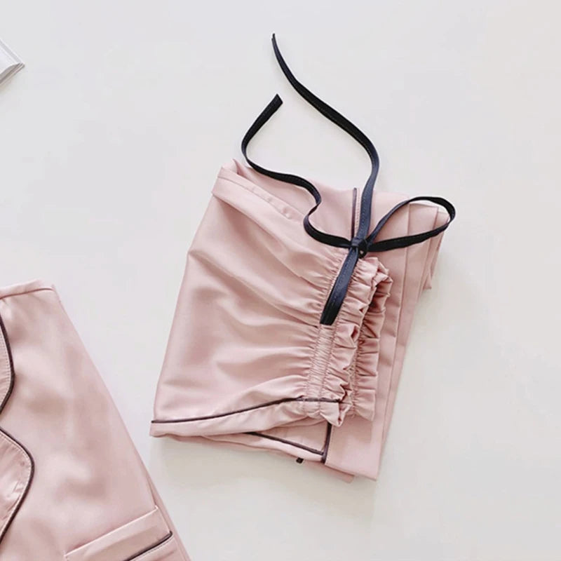 Sommer Kurzarm Pyjamas Frauen Eis Seide Dünne Stil Student Lose Große Nette Hause Kleidung Zwei Stück Set Pyjamas sommer.