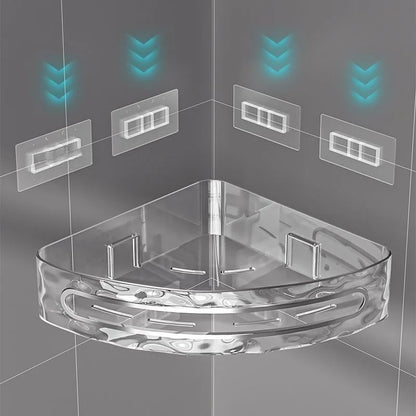 2PCS Badezimmer Regale Küche Lagerung Organizer Kunststoff Shampoo Rack Dusche Regal Bad Zubehör Kein Bohrer Regal