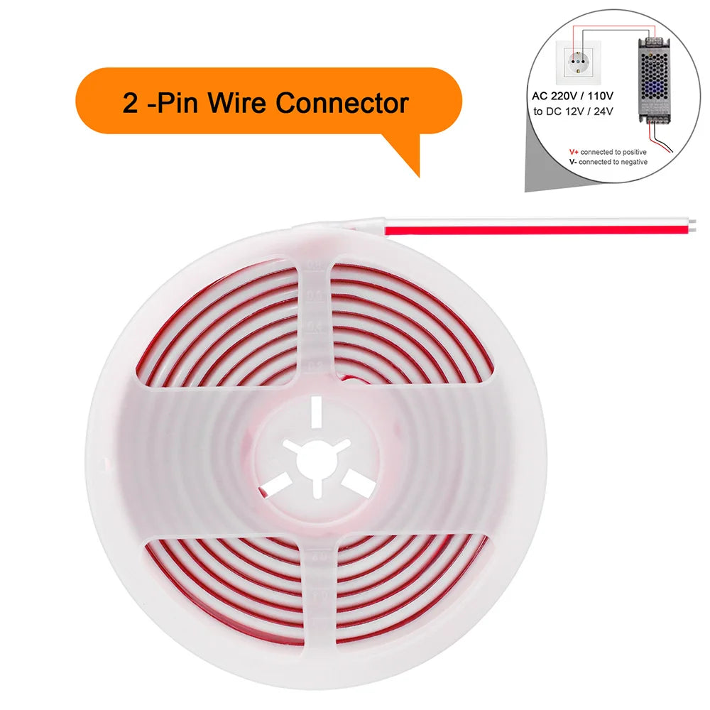 IP68 Waterproof COB LED Neon Strip Light 5m 10m 15m 20m 0.5m 12V 24V 320LED Flexible Tape Silicone Tube Lamp Liner Lighting RA90.