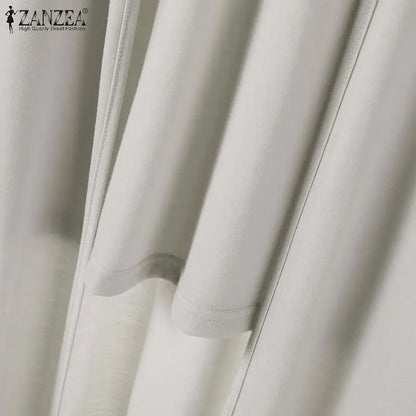 Women Autumn Tracksuits 3pcs Pant Sets ZANZEA Fashion Casual 3-Pieces Sets Solid Tank Tops and Cardigans Wide Leg Trousers Suit.