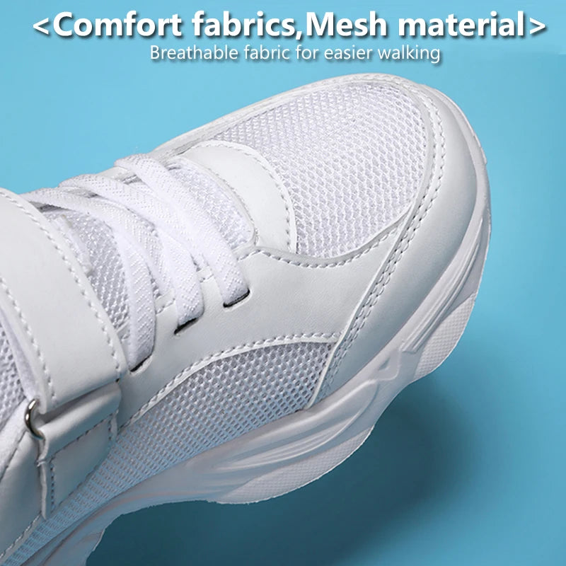 Children's Fashion Sports Shoes Breathable Student Black School Walking Shoes Anti-skid Boys& Girls Casual Running Sneaker.