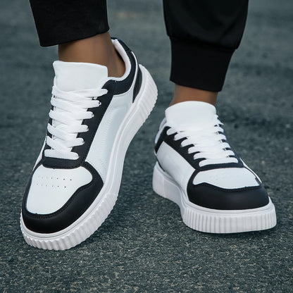 YRZL Womens Sneakers Autumn White Shoes Lightweight Thick Sole Non Slip Skatebaord Shoes Unisex Casual Sports Shoes for Man.