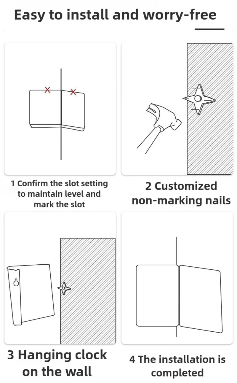 Wohnzimmer Wanduhren Gebogene Ecke Doppelseitige Stille Wanduhren LED Induktion Beleuchtung Uhr Luxus Design Dekor