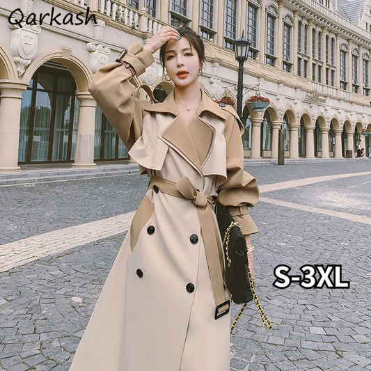 Graben Frauen S-3XL Design Patchwork Kleidung Outwear Alle-spiel Stilvolle Beliebte Neueste Weibliche Herbst Ins Mode Femme Einfache Gemütliche