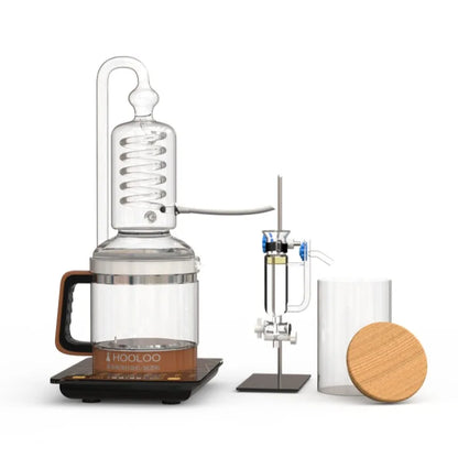 HOOLOO 2.4L Water Distiller Distillation Kit Home Fragrance Distillation Device Hydrosol & Essential Oil Distiller Equipment.