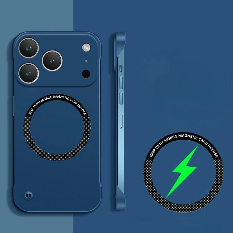 For IPhone 17 Pro Max Case for Magsafe Magnetic Frameless Hard PC Phone Case for IPhone 17 Air 17Pro 16E Shockproof Matte Cover.
