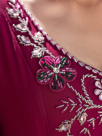 Ramadan Eid Red Abaya Damen Dubai Arab Islam Prayer Clothes Muslim African Dresses For Women Kebaya Kaftan Robe Musulmane Femme.