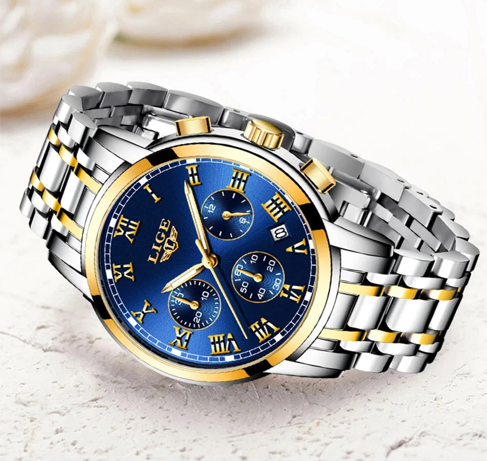 LIGE 2024 New Fashion Women Watches Ladies Top Brand Luxury Creative Steel Women Bracelet Watches Female Quartz Waterproof Watch