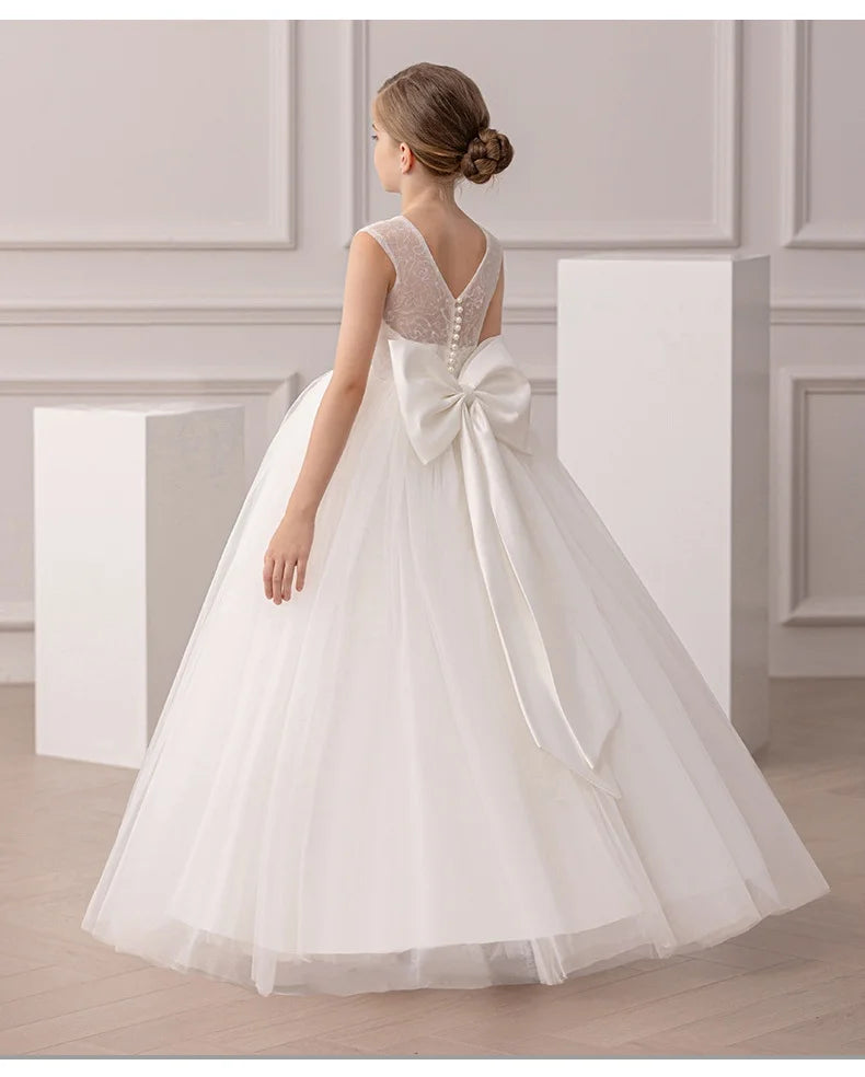 Brautjungfer Hochzeitskleid Blumenmädchen Prinzessin Kleid Elegante Mädchen Partykleider Klavier Performance Kleid Kinder Ballkleid.