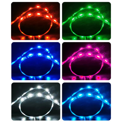 COOLMOON ARGB LED Strip Light 5V 3Pin/Small 4Pin Diamond Magnetic Colorful Atmosphere DIY Lamp Bar for PC Computer Case Chassis.