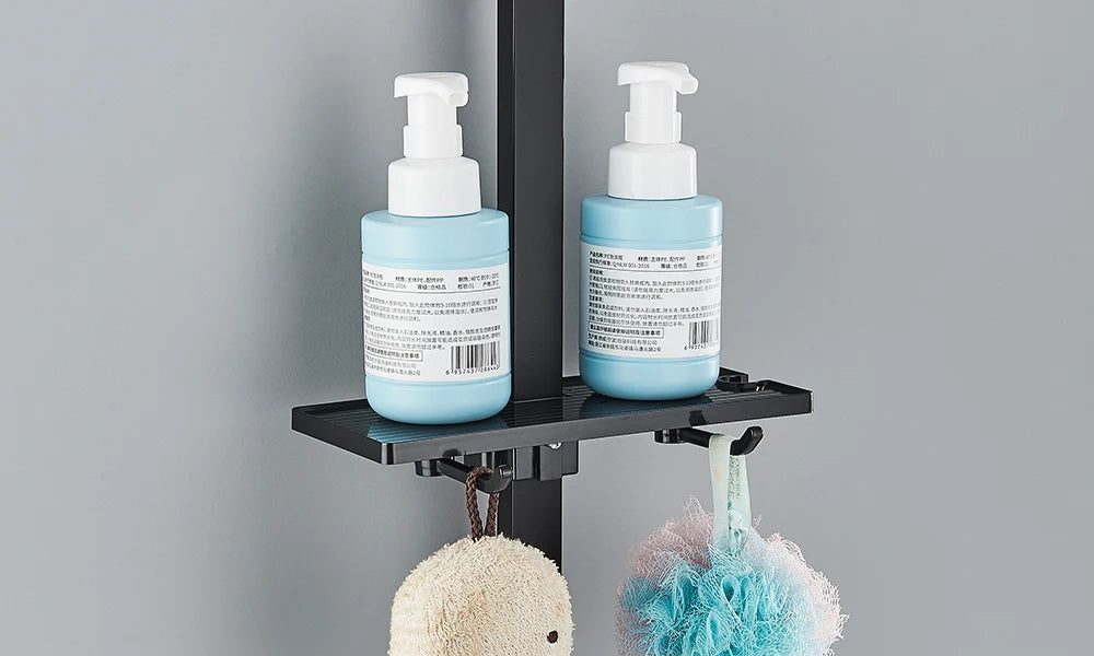 Rainfall Bathroom Shower Faucet Kit With Bidet Wall Mounted Stainless Steel Hot Cold Water Mixer Tap System With Rack,Tub Spout