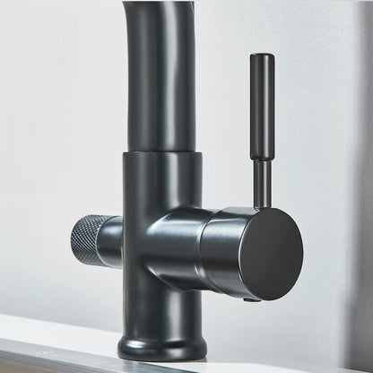 Kitchen Faucet Filtered Water Dual Spout Purification Feature Kitchen Tap 360 Rotation Water Crane For Kitchen