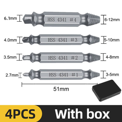 TOOLEYE Beschädigte Schraube Extractor Set Zentrum Bohrer Set Holzbearbeitung Werkzeuge Gebrochene Bolzen Extractor Schrauben Schrauben Entferner Extractor