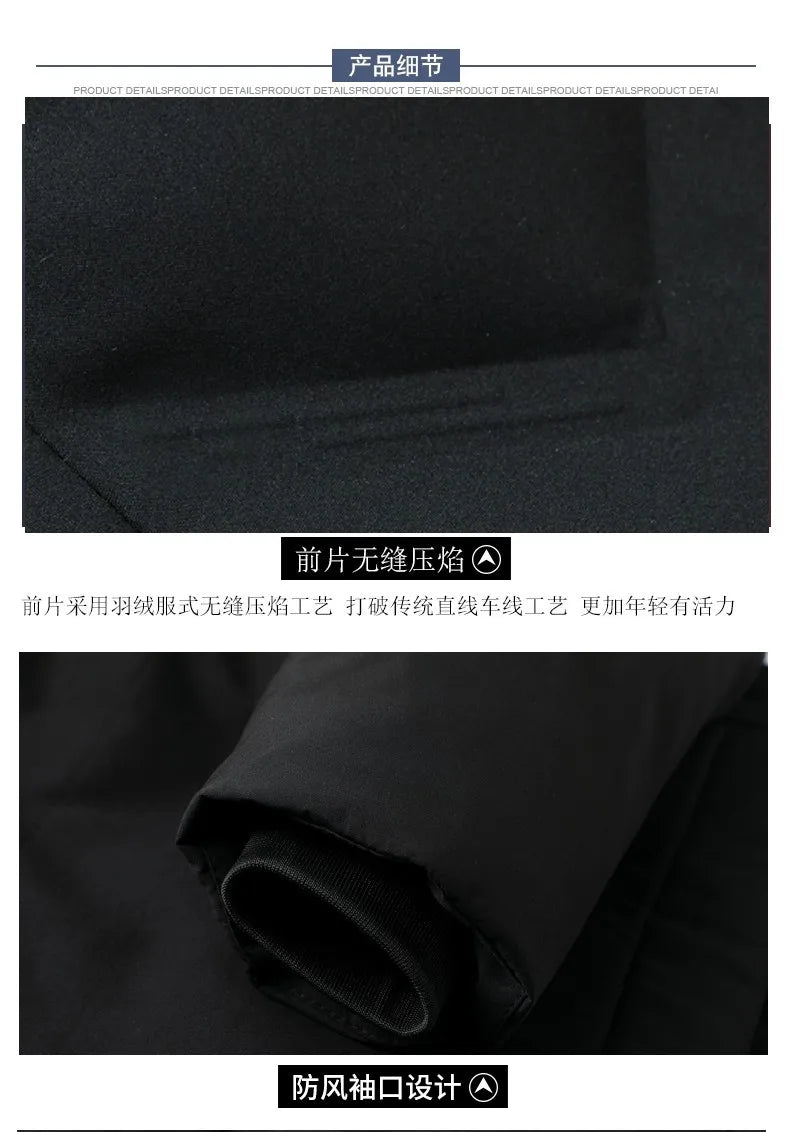 Top Grade Designer New Brand Men Parka Jacket Thick Casual Fashion Windbreaker Hooded Bubble Coats Long Mens Clothes 2025.