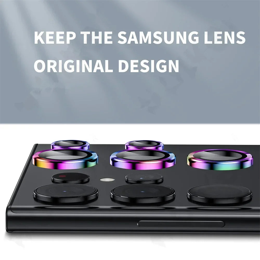 Camera Lens Protetor For Samsung S25 S24 ultra S24 S23 S22 ultra Case Tempered Glass Film Titanium Alloy Ring Phone Accessories.