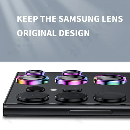 Camera Lens Protetor For Samsung S25 S24 ultra S24 S23 S22 ultra Case Tempered Glass Film Titanium Alloy Ring Phone Accessories.