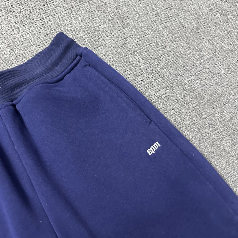 Real Photos Stock Men Women Clothing Trousers 6PM Sweatpants Daily Loose Street Hip Hop Embroidered Logo Casual Pants.