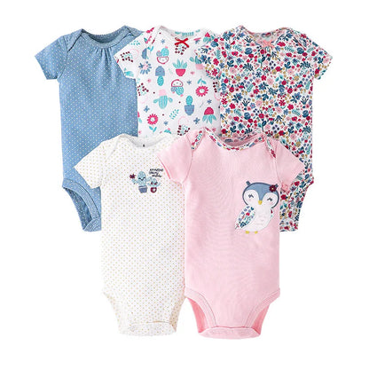 5 Pairs Neugeborenen Baby Body Kurzarm Infant Overall Kurzarm Baumwolle Overalls Neugeborenen Overall Kinder Baby Roup