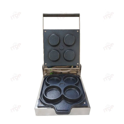 ITOP DM-4P Electric Mini Pizza Waffle Maker Tortilla Waffle Oven 4pcs Round Mold Electric Oven Round Pancake Machine.