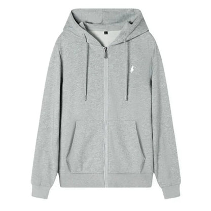 New Autumn and Winter Casual Men's Sportswear Fashionable Outdoor Jogging Fitness Zipper Hoodie and Warm Sweatshirt.