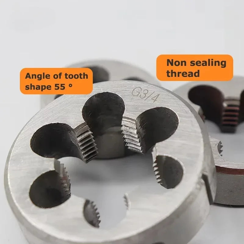 LOCO Rohrgewindeform, metrische runde Matrizen, G-Schneidwerkzeug für die rechte Hand, legierter Stahl, G1/16 G1/8 G1/4 G3/8 G1/2 G5/8 G3/4 G7/8 G1''