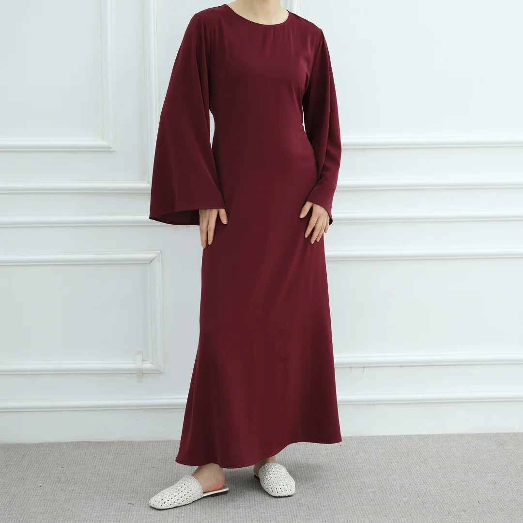 Bandage Plain Abaya Dubai For Women Kaftan Muslim Modest Long Dresses Islam Caftan Marocain Kebaya Robe Femme Musulmane Vestidos