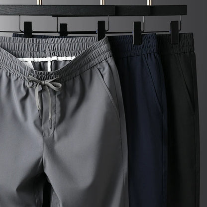 Schnell trocknende Herrenhose, Kordelzug, elastische Taille, Freizeithose, lockere gerade Hose, Sommermode, trendig.