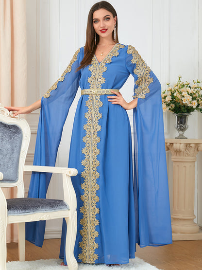 Eid Marokko Party Kleid Muslimische Frauen Abaya Kleider Langarm Abayas Dubai Türkei Islam Kaftan Robe Longue Vestidos Largos 2025