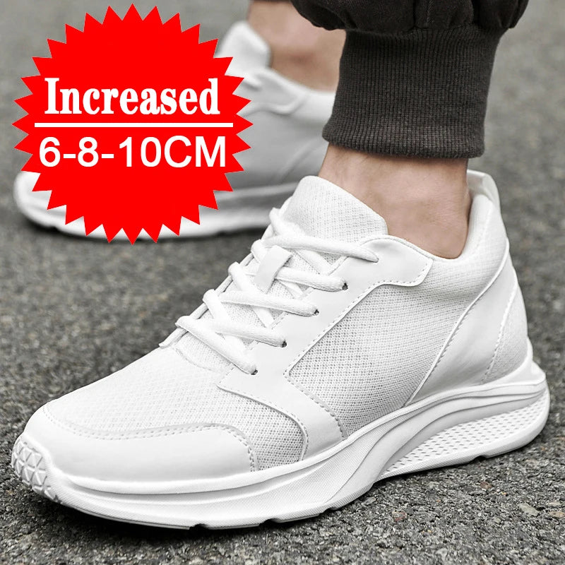 Men Elevator Shoes Height Increase Sneakers Shoes for Men 10cm Sports Casual Shoes Invisible Inner Heightening Shoes for Men 8cm.