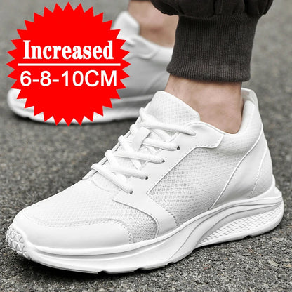 Men Elevator Shoes Height Increase Sneakers Shoes for Men 10cm Sports Casual Shoes Invisible Inner Heightening Shoes for Men 8cm.