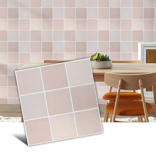 10 PCS Matte Peel-and-Stick Wall Panels, 30 x 30 cm, Waterproof Bathroom Wall Stickers, Wall Decorative Panels, Home Decoration