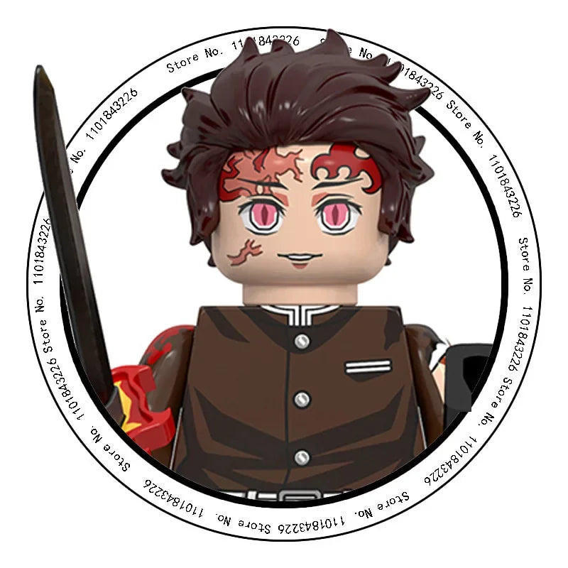 2025 Hot Toys WM6116 WM6138 Demon Slayer Blade Building Blocks Mini Action Figure Accessories Halloween Christmas Gifts for Kids