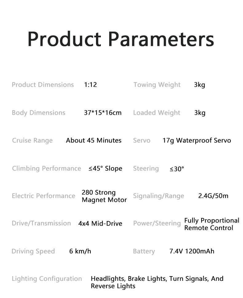 MN82S RC Crawler 1/12 Full Scale LC79 RC Pickup Short Truck 4WD Remote Control Climbing Off-road Car Toys for Kids Adults Gifts