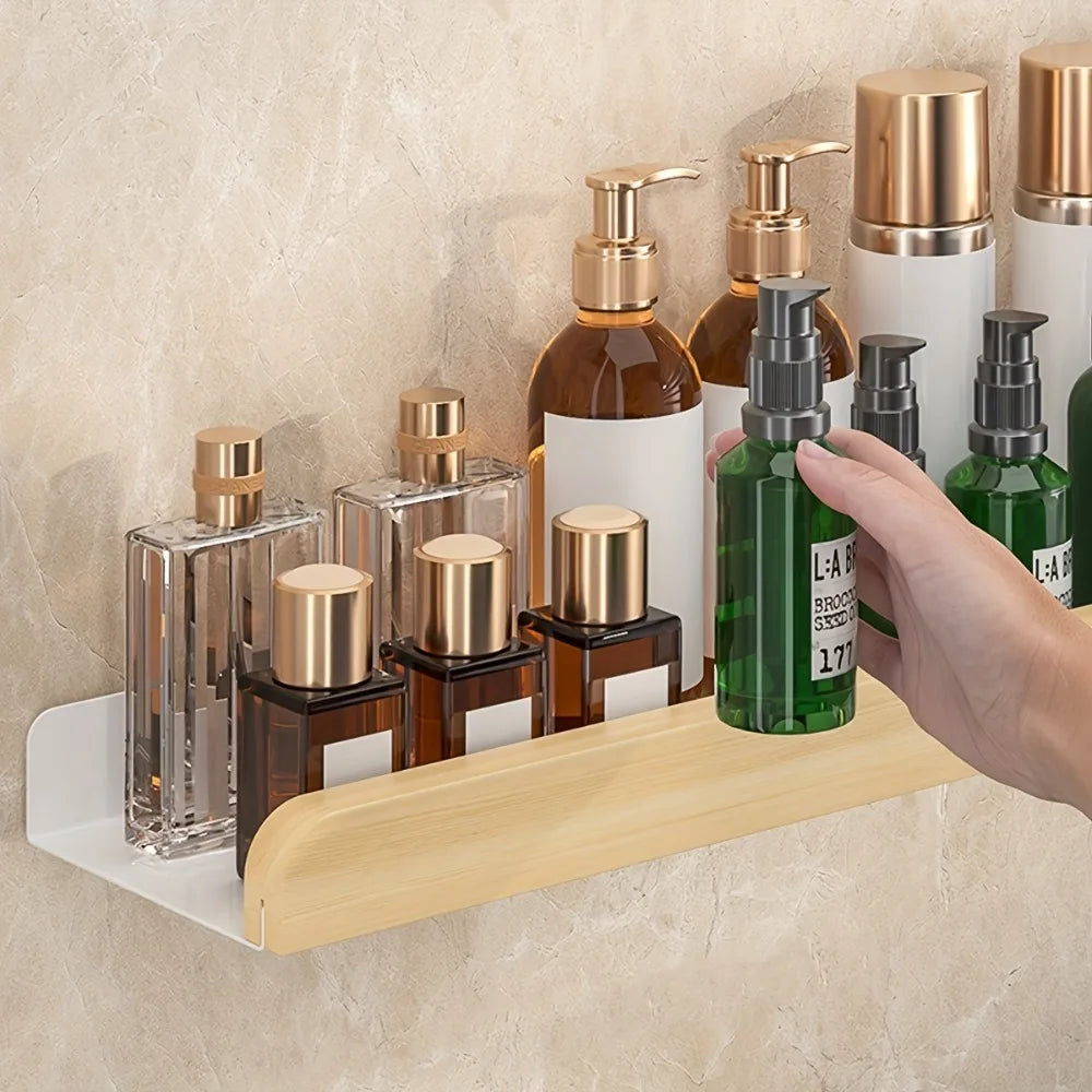 1PC Wandregal Kein Bohren Badezimmer Aufbewahrung Organizer für Shampoo Home Hotel Verwenden Badezimmerzubehör Schwimmendes Regal