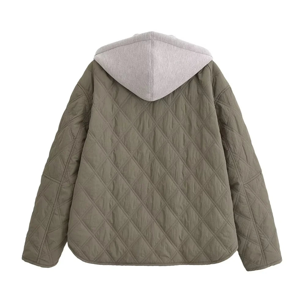 Unizera 2024 Herbst/Winter neues Produkt Mode lässig Damen Rundhals ausschnitt lose Langarm Kapuzen jacke Top.