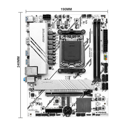 JGINYUE B650M PRO Motherboard AMD AM5 Gaming MATX AMD B650 DDR5 4800 to 6000+MHz.