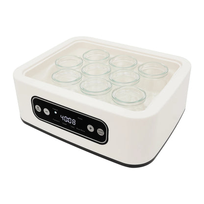 20W Square Yogurt Maker Yoghurt Making Machine LED Digital Temperature Control,with 9 Cups 100ml Each Cup.