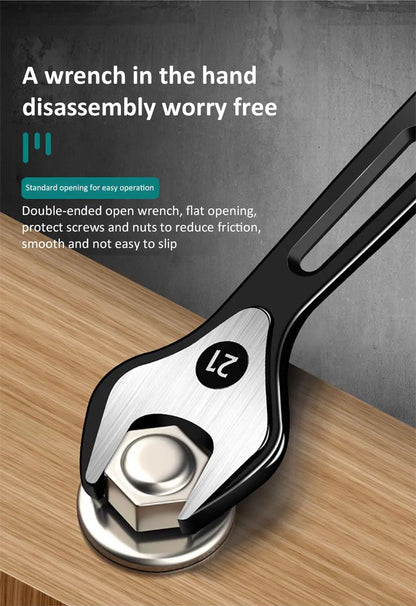 1PC 6-22mm Kombination Ratsche Dual-zweck Schlüssel Metric Universal Spanner arbeitssparende Anti Slip reparatur Werkzeug Hand Werkzeug