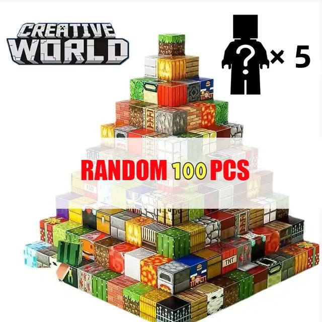 500pcs DIY Magnetics Building Blocks Mini World Magnetic World Kids DIY Model Building Blocks Puzzle Blocks For Children's TOYS