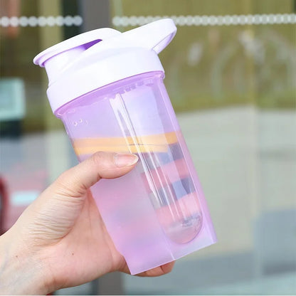Shake Cup Sports Fitness Water Bottle Milkshake Cup Sports Plastic Water Cup Creative Plastic Drinking Cup Protein Powder Cup