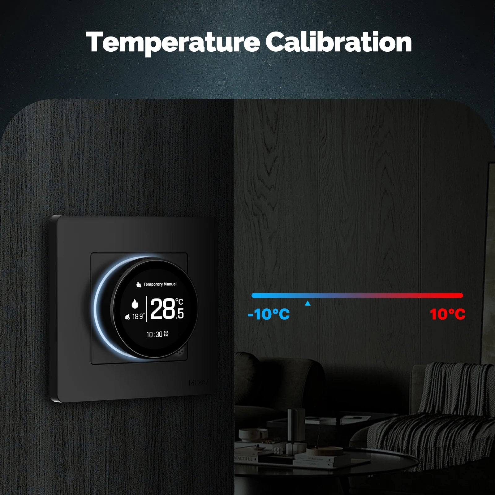 MOES Tuya ZigBee Smart Knob Thermostat Star Ring Series Temperature Controller Water Boiler Electric Heating With Alexa Google.