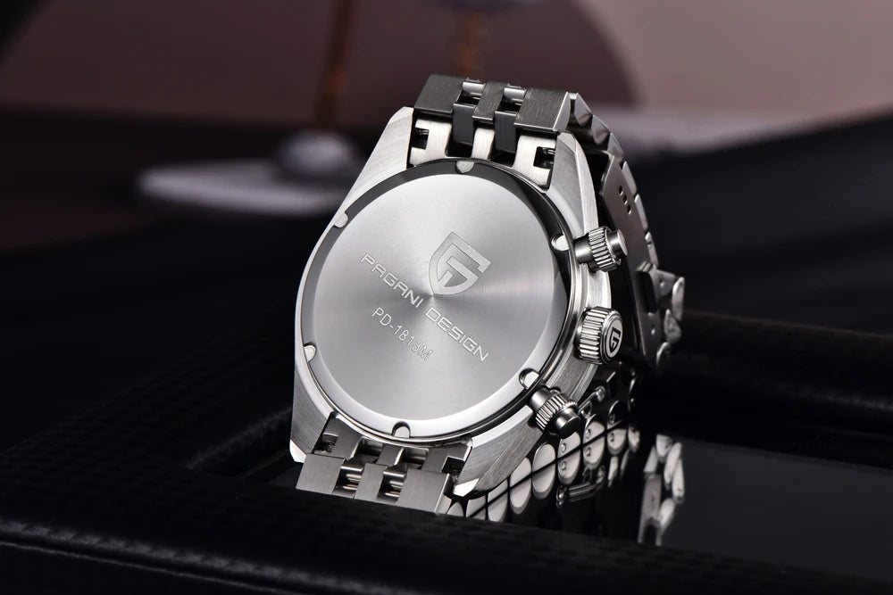PAGANI DESIGN Men Watches New Pink BB Panda Dial Chronograph Fashion Luxury Quartz Watch For Men VK64 Movt Waterproof Watch 2025.