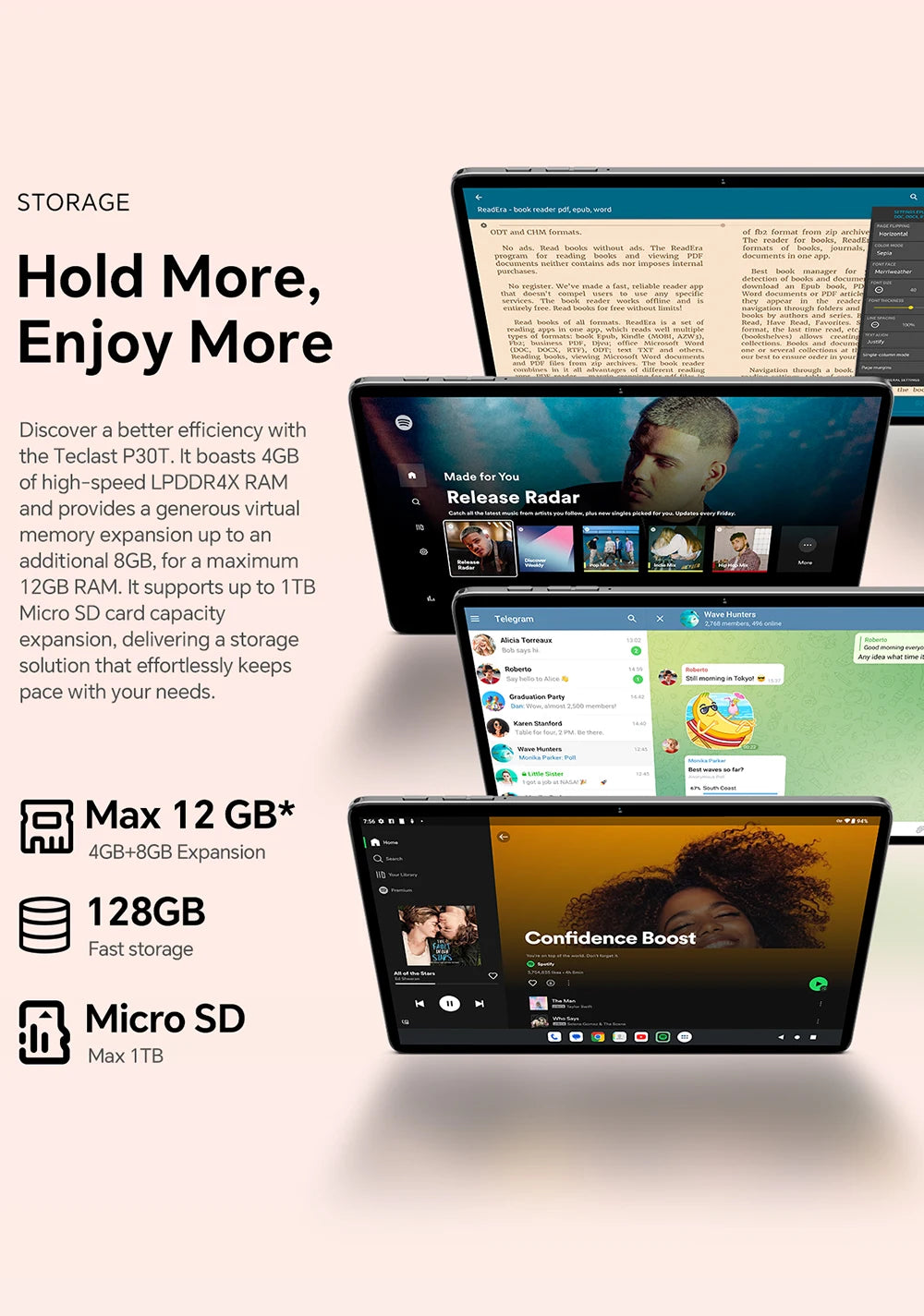 Teclast P30T Set 10.1" Tablet Android 14 T606 8-core Max 12GB RAM 128GB ROM 6000mAh Keyboard/Case/Mouse/Stylus/Headphone/Stand.