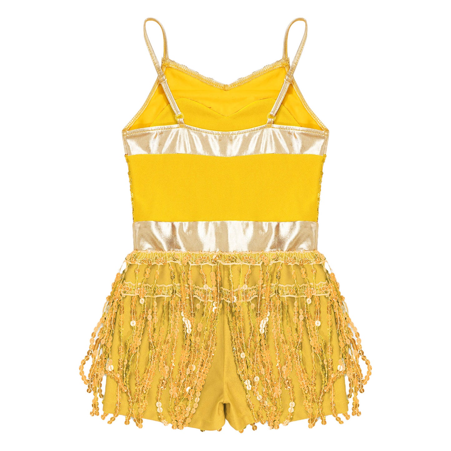 Kinder Mädchen Latin Tanz Kostüm Jazz Samba Cha-Cha Eiskunstlauf Trikot Kleid glänzende Pailletten Quaste Bodysuit für Bühnen performance.