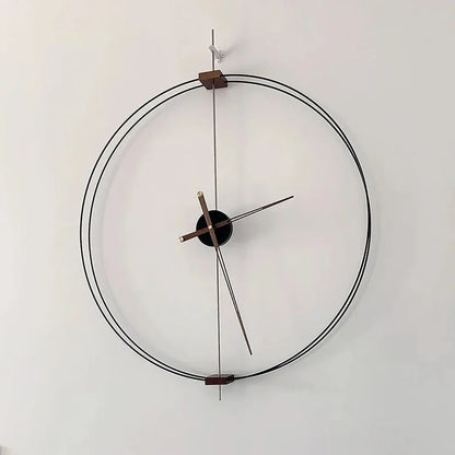 Spanische Wanduhr, minimalistische Uhr, Wohnzimmer, ästhetische Kunstuhren, Massivholzzeiger, große Wanduhr, stille Uhrwerkuhren