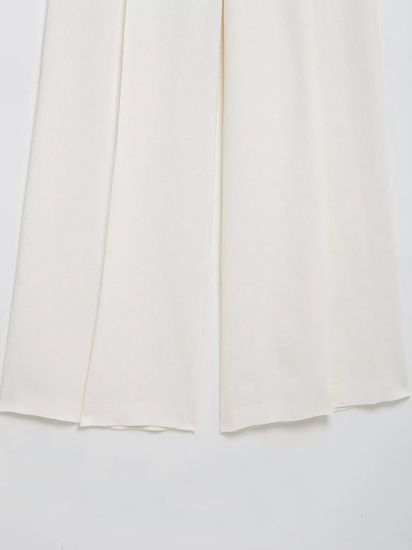 HH Women's Suits White Turn-Down Collar Long Sleeves Lace-Up Blazers+High Waist Zipper Long Pants Female Spring Fashion Sets