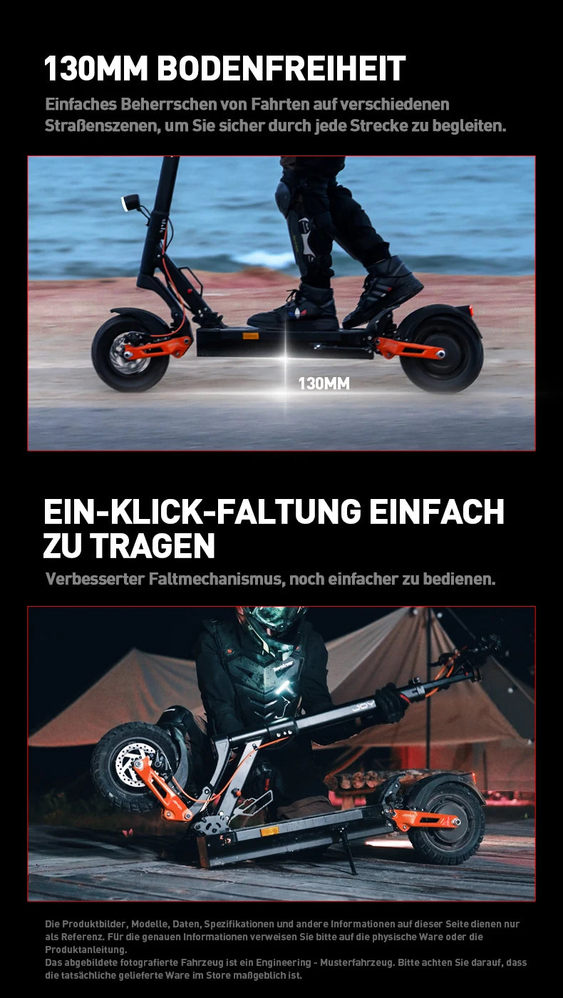 JOYOR T6E PRO (ABE) Adult Electric Scooter 500W Motor 48V26AH Battery E-Mountain Escooter 10" Off-Road Tire Foldable E-Scooter.