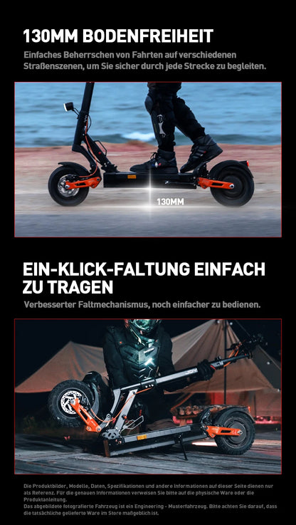 JOYOR T6E PRO (ABE) Adult Electric Scooter 500W Motor 48V26AH Battery E-Mountain Escooter 10" Off-Road Tire Foldable E-Scooter.